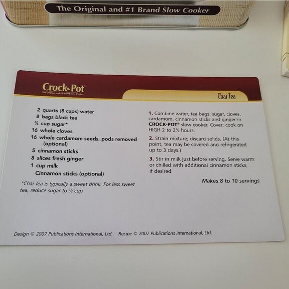Recipe Set: Crock Pot Recipe Tin & Williams Sonoma Recipe Set #0307 - Picture 4 of 13